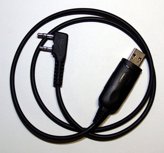 USB Programming Cable for Handheld Transceivers with Kenwood-type two-pin socket